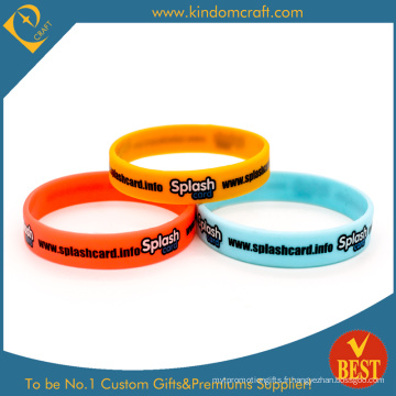 Bracelet en silicone en caoutchouc imprimé de haute qualité (LN-030)